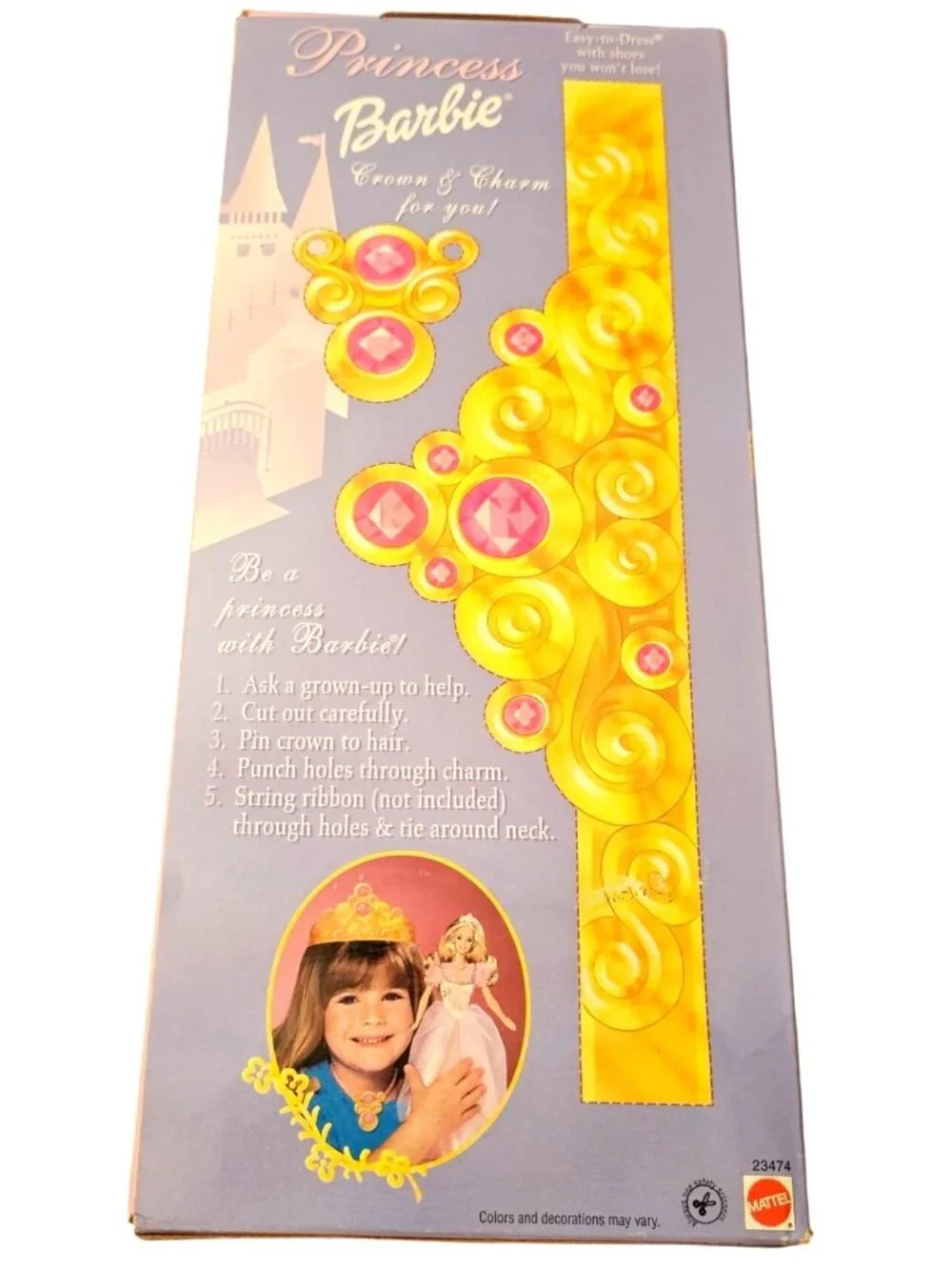 Barbie Princess Doll In Pink Gown 1999 Mattel New In Damaged Box
